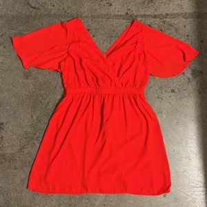 Classy red cocktail dress from ASOS, Size 14